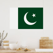Ingelijste print met de vlag van Pakistan (Keuken)