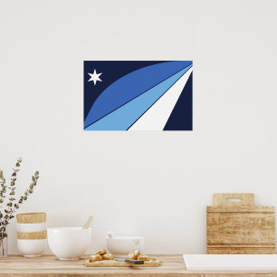 Ingelijste print met Vlag van Columbia, South Caro