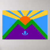Ingelijste print met Vlag van Manitou Springs, USA (Voorkant)