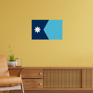 Ingelijste print met vlag van Minnesota, VS