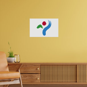 Ingelijste print met vlag van Seoul