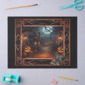 Ingelijste Spooky Halloween Decoupage Tissuepapier (Craft)