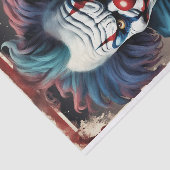 Ingelijste Spooky Horror Halloween Clown Decoupage Tissuepapier (Detail)