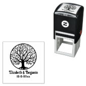 Ingelijste Tree of Life #4 Huwelijk Paar Namen Dat Zelfinktende Stempel (In situ)