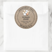 Ingemaakte Eieren Jar Label Kraft Paper Theme Desi (Tas)