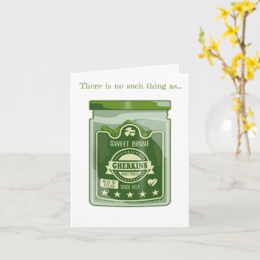 Ingemaakte Gherkins Jar Pop Art Kaart (Gele Bloem)