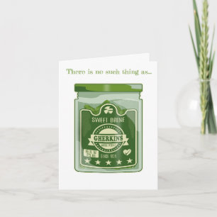 Ingemaakte Gherkins Jar Pop Art Kaart