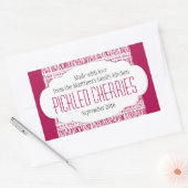 Ingemaakte kersen rood voedseletiket sticker (Envelop)