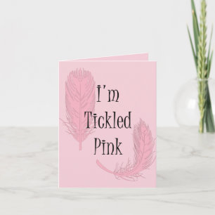 Ingemaakte roze veren Bedankt