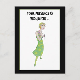 Ingenèse Meurtre Mystère Invitation Carte postale