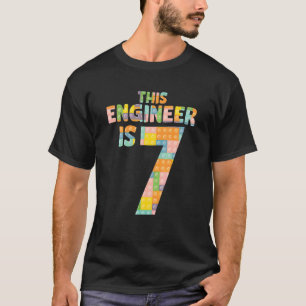 Ingenieur 7 Jaar Zevende Verjaardag Geboren 2015 M T-shirt