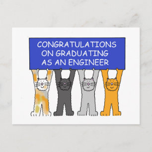 Ingenieur Afstuderen gefeliciteerd Aankondigingskaart