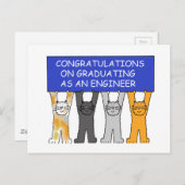 Ingenieur Afstuderen gefeliciteerd Aankondigingskaart (Voorkant / Achterkant)