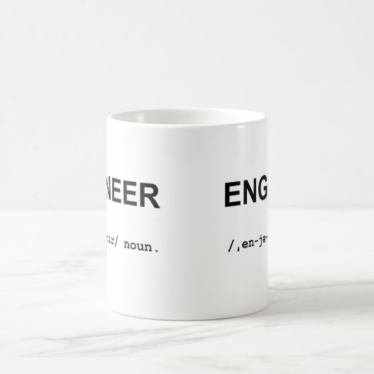 INGÉNIEUR avec la tasse de symboles phonétiques (Centre)