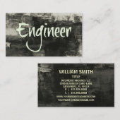 Ingénieur Carte de visite rustique (Devant / Derrière)