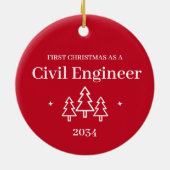 Ingénieur civil Diplôme 1er Ornement de Noël (Dos)