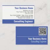 Ingénieur-conseil Carte de visite de code QR (Devant / Derrière)