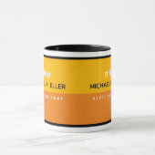 Ingénieur de profession Mug de café jaune avec nom (Centre)