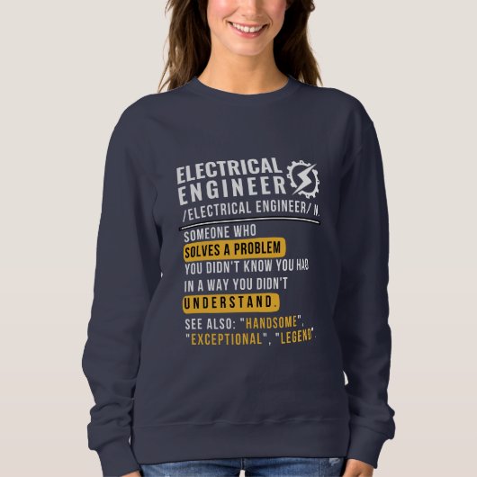 Ingénieur électrique [nom] Sweatshirt (Devant)