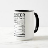 Ingénieur Faits nutritionnels Mug (Devant droit)