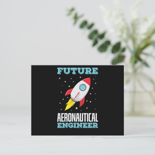 Ingenieur Future Aeronautical Engineer Briefkaart (Staand voorkant)