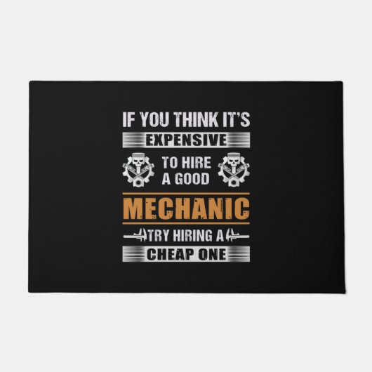 Ingenieur Hire A Good Mechanic Engineer Deurmat (Voorkant)