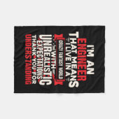Ingenieur ik ben ingenieur fleece deken (Voorkant (Horizontaal))