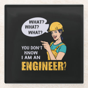 Ingenieur ik ben ingenieur glazen onderzetter
