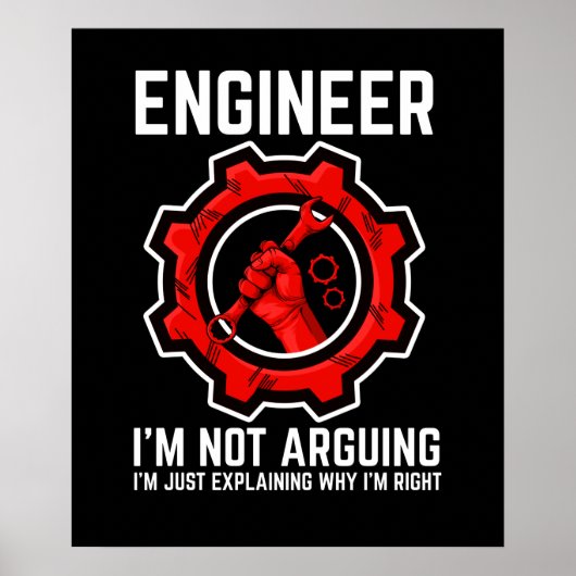 Ingenieur ik ben niet bezig met Funny Engineering. Poster (Voorkant)