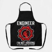 Ingenieur ik ben niet bezig met Funny Engineering. Schort (Voorkant)