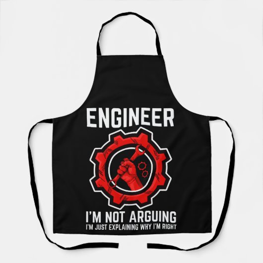 Ingenieur ik ben niet bezig met Funny Engineering. Schort (Voorkant)