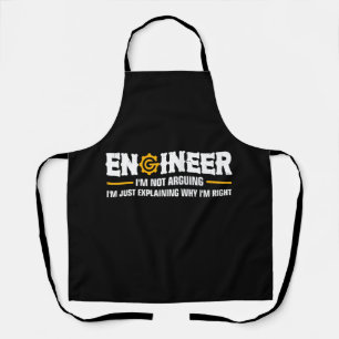 Ingenieur ik ben niet bezig met Funny Engineering. Schort