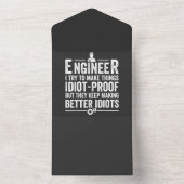Ingenieur ik probeer dingen IdiotProof te maken All In One Uitnodiging (Binnen)