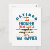 Ingenieur in ruste Gelukkig Engineering Retirement Briefkaart (Voorkant / Achterkant)