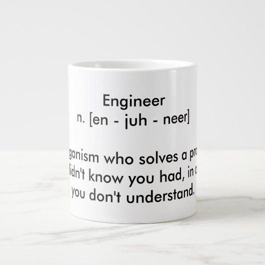 Ingenieur Jumbo Mok (Voorkant)