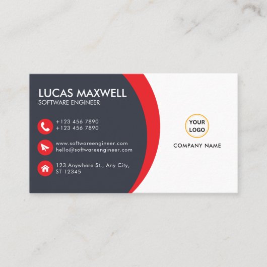 Ingénieur logiciel Cartes de visite Creative Moder (Devant)