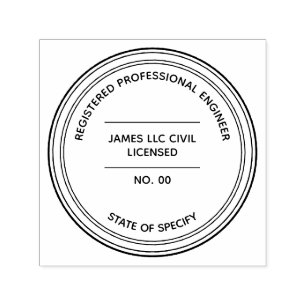 Ingenieur Registered Professional zonder status Zelfinktende Stempel