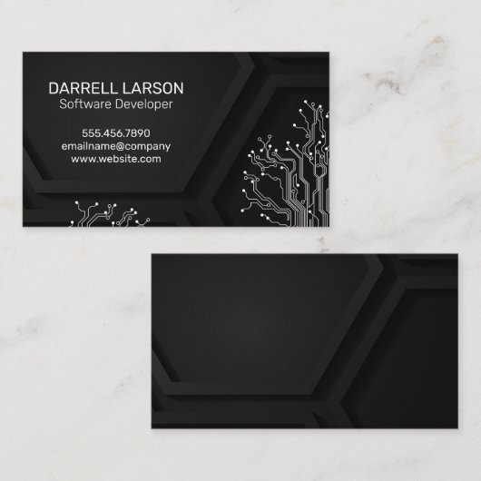 Ingenieur | Software Schakeling Bord | Geometrisch Visitekaartje (Voorkant / Achterkant)