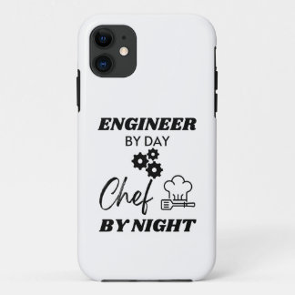 Ingenieur tegen dag Chef tegen nacht iPhone 11 Hoesje