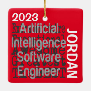 Ingenieur van de Kunstmatige Intelligence-software Keramisch Ornament