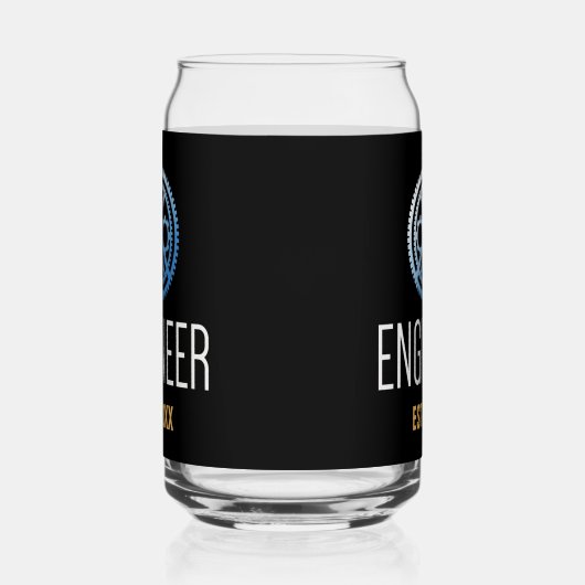 Ingenieur Vast, Engineering Afstuderen Aangepast Blikvorm Glas (Links)