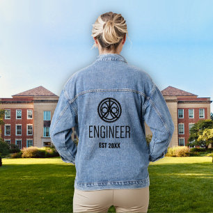 Ingenieur Vast, Engineering Afstuderen Aangepast Denim Jacket