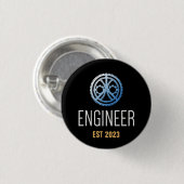 Ingenieur Vast, Engineering Afstuderen Aangepast Ronde Button 3,2 Cm (Voorkant /achterkant)