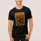 Ingenieur Voedingsfeiten Grappige typografie Tri-Blend Shirt (Voorkant)