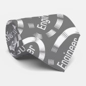 Ingenieur Wit Ovaal Stropdas (Opgerold)