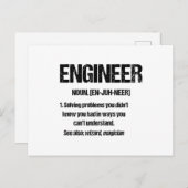 INGENIEUR ZN Funny Engineering Quotes Afstuderen Briefkaart (Voorkant / Achterkant)