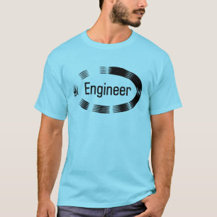 Ingenieur Zwarte Ovaal T-Shirt