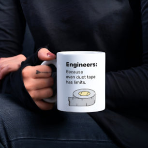 Ingenieurs, Duct Tape heeft Grappige limieten Koffiemok