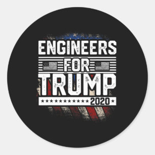 Ingenieurs voor Trump Herverkiezing Trump Ronde Sticker