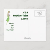 Ingenue Murder Mystery Invitation Briefkaart (Achterkant)